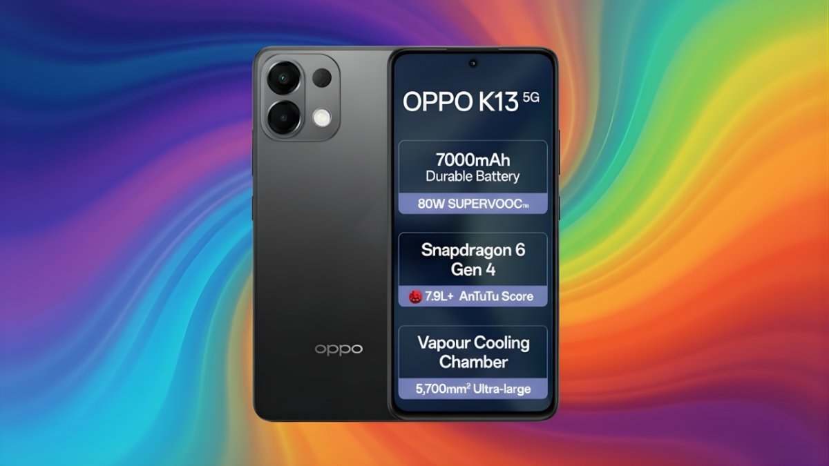 Oppo K13 5G Smartphone – 120Hz AMOLED Display, 5G Power and Stereo Speakers